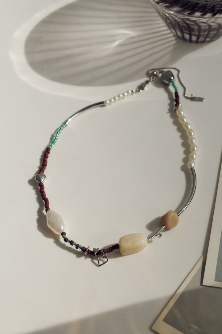 アソートメント カラー ビーズ ネックレス