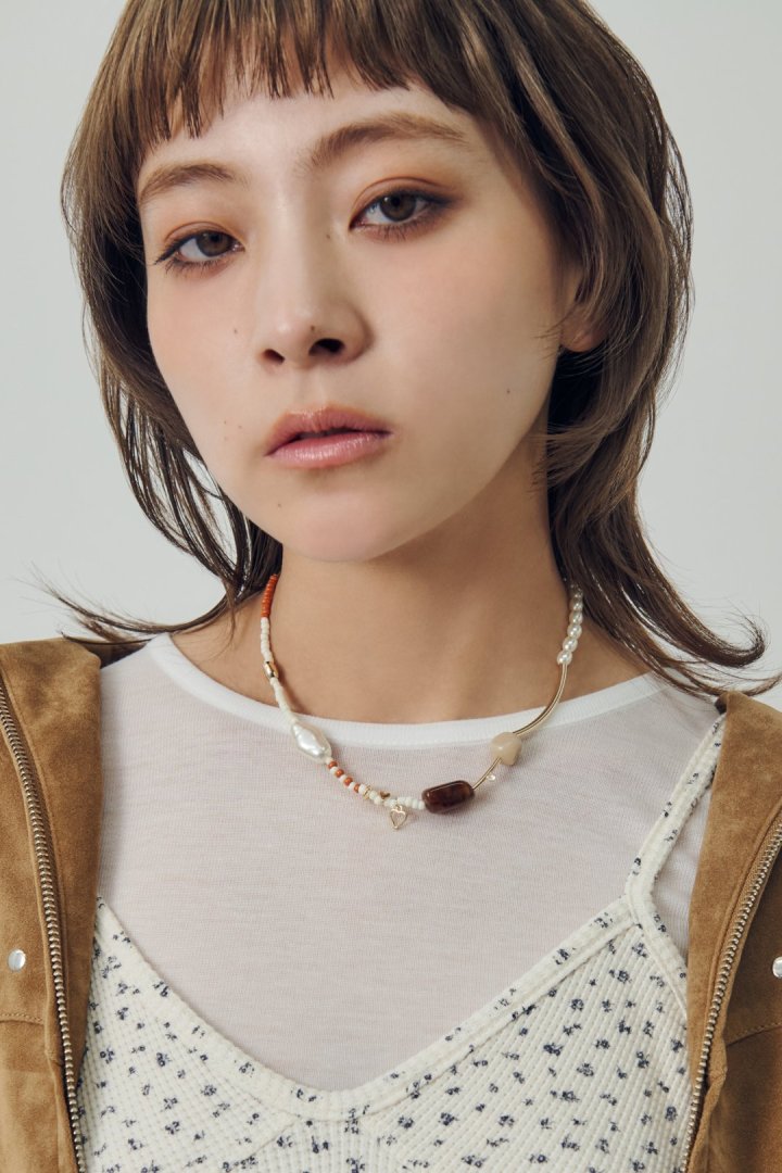 アソートメント カラー ビーズ ネックレス