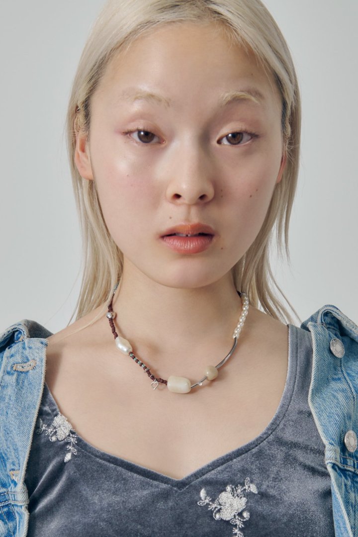 アソートメント カラー ビーズ ネックレス