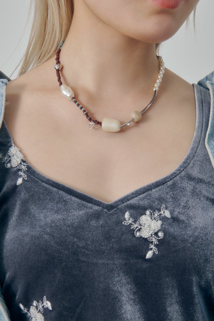 アソートメント カラー ビーズ ネックレス