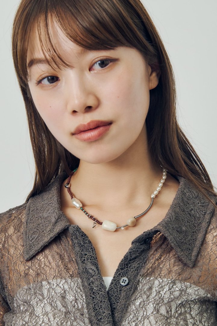 アソートメント カラー ビーズ ネックレス