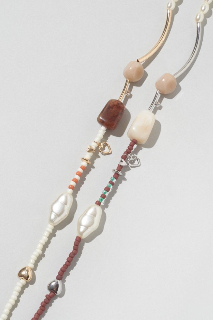 アソートメント カラー ビーズ ネックレス