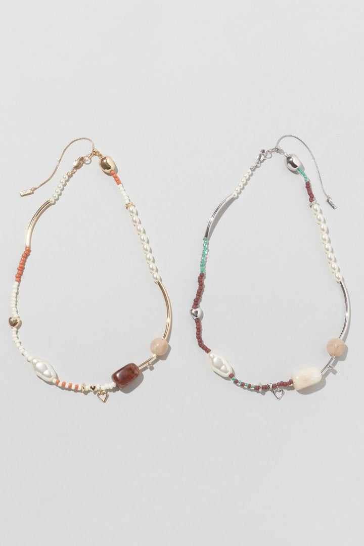 アソートメント カラー ビーズ ネックレス