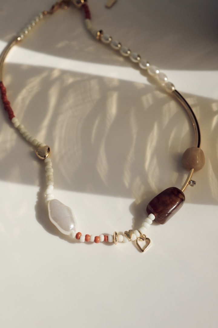 アソートメント カラー ビーズ ネックレス