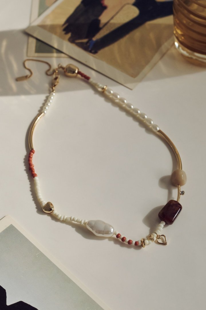 アソートメント カラー ビーズ ネックレス