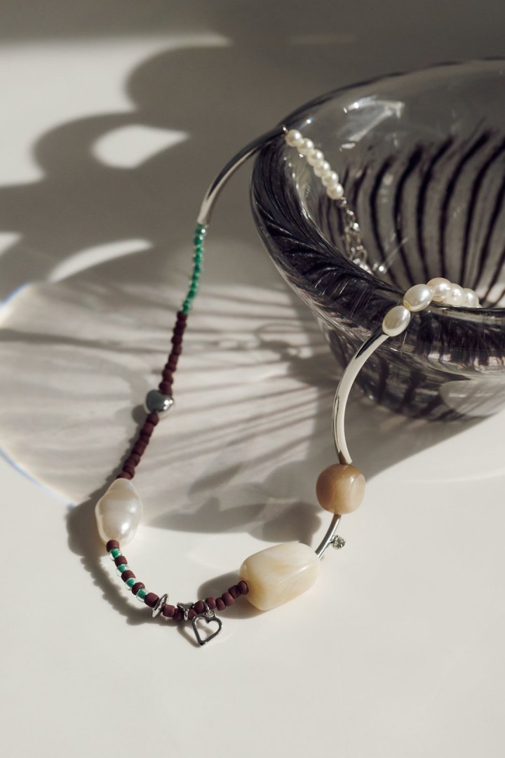 アソートメント カラー ビーズ ネックレス