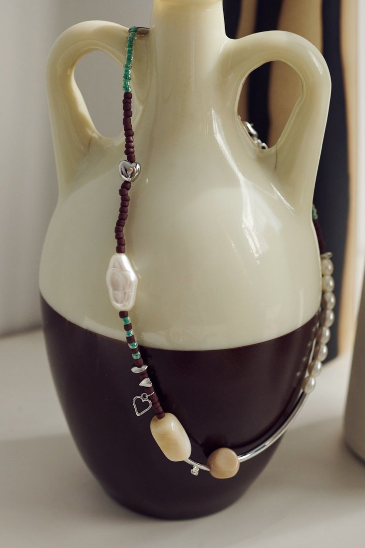 アソートメント カラー ビーズ ネックレス