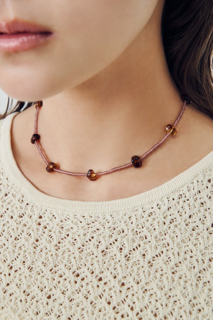 アソートメント バイカラー ビーズ チョーカー