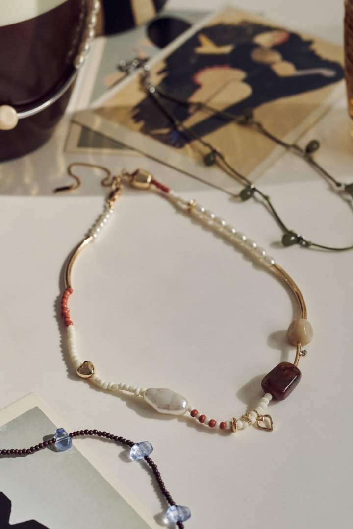 アソートメント ビーズ ストリング ネックレス