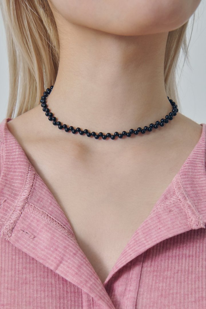 ツイスト バブル ライン ネックレス