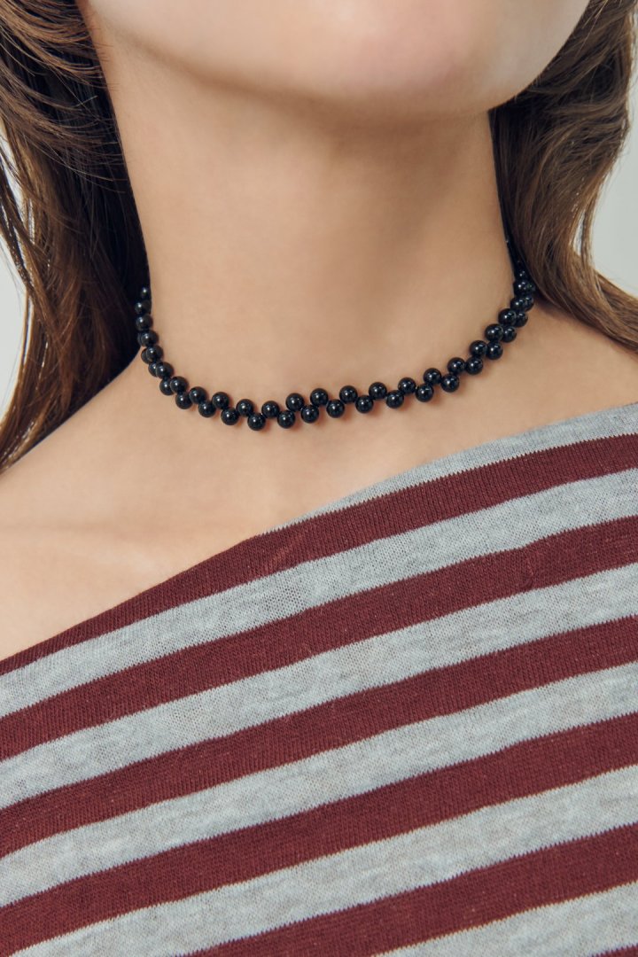 ツイスト バブル ライン ネックレス