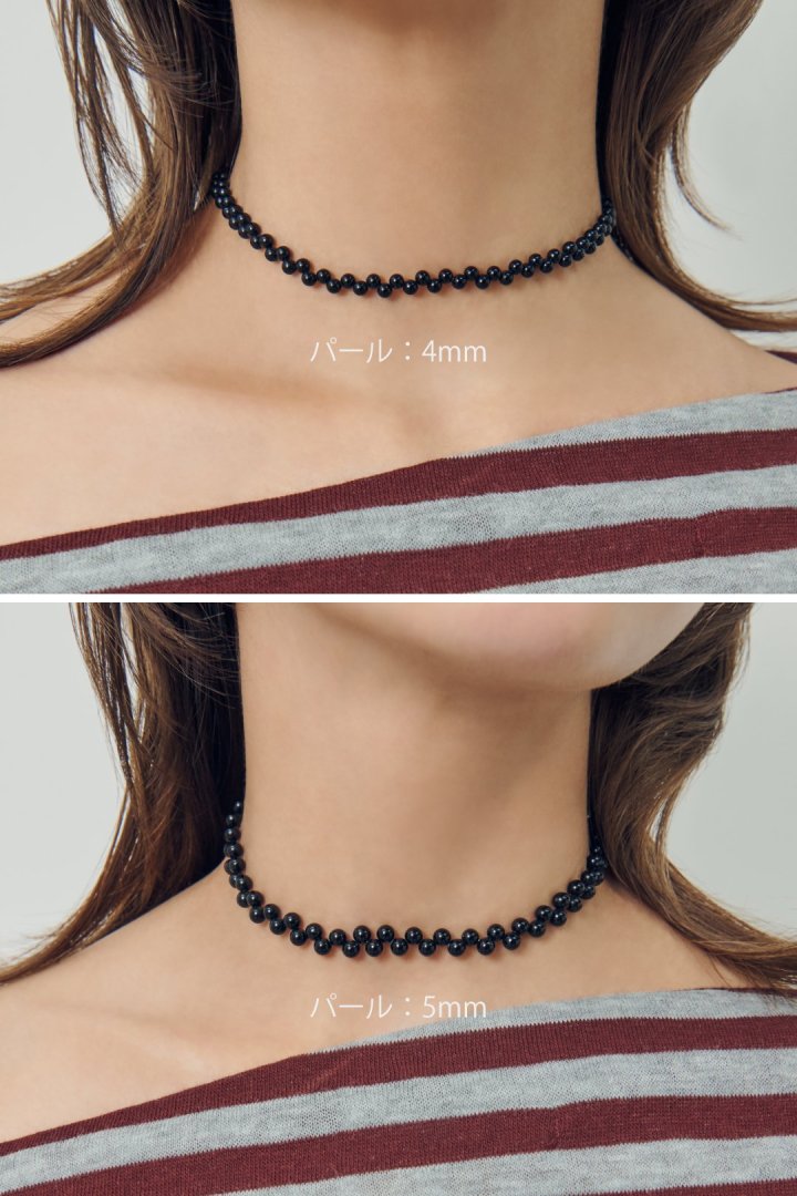 ツイスト バブル ライン ネックレス