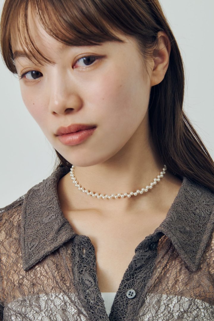 ツイスト バブル ライン ネックレス