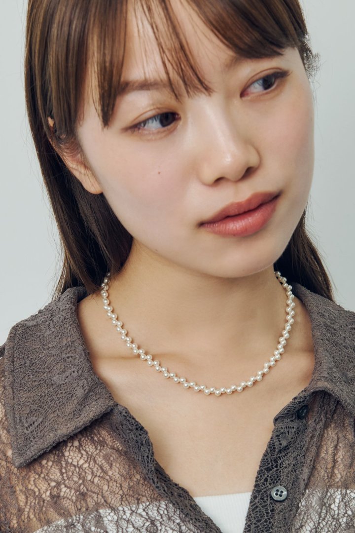 ツイスト バブル ライン ネックレス