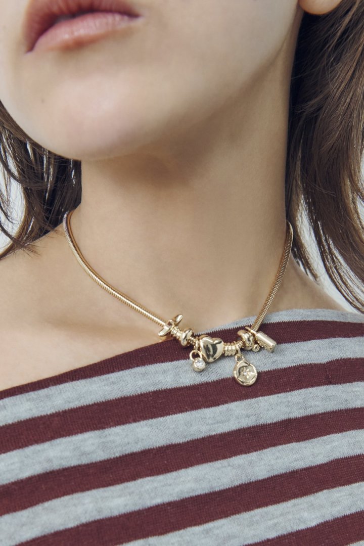 ミックス モチーフ スネーク チェーン ネックレス – GOLDY Onlinestore