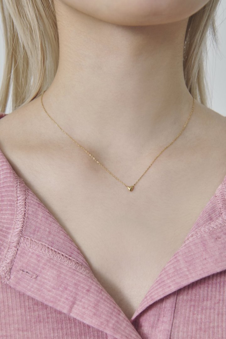 プチ ハート ステンレス ネックレス