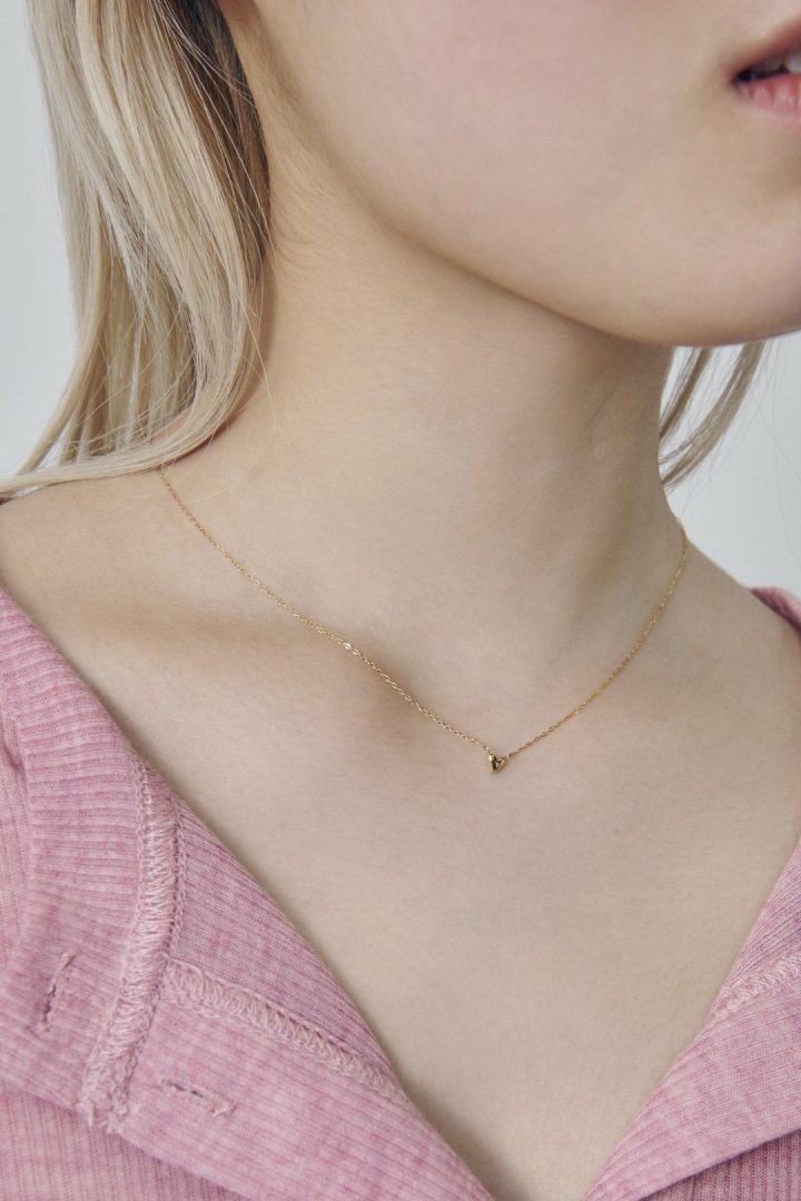 プチ ハート ステンレス ネックレス