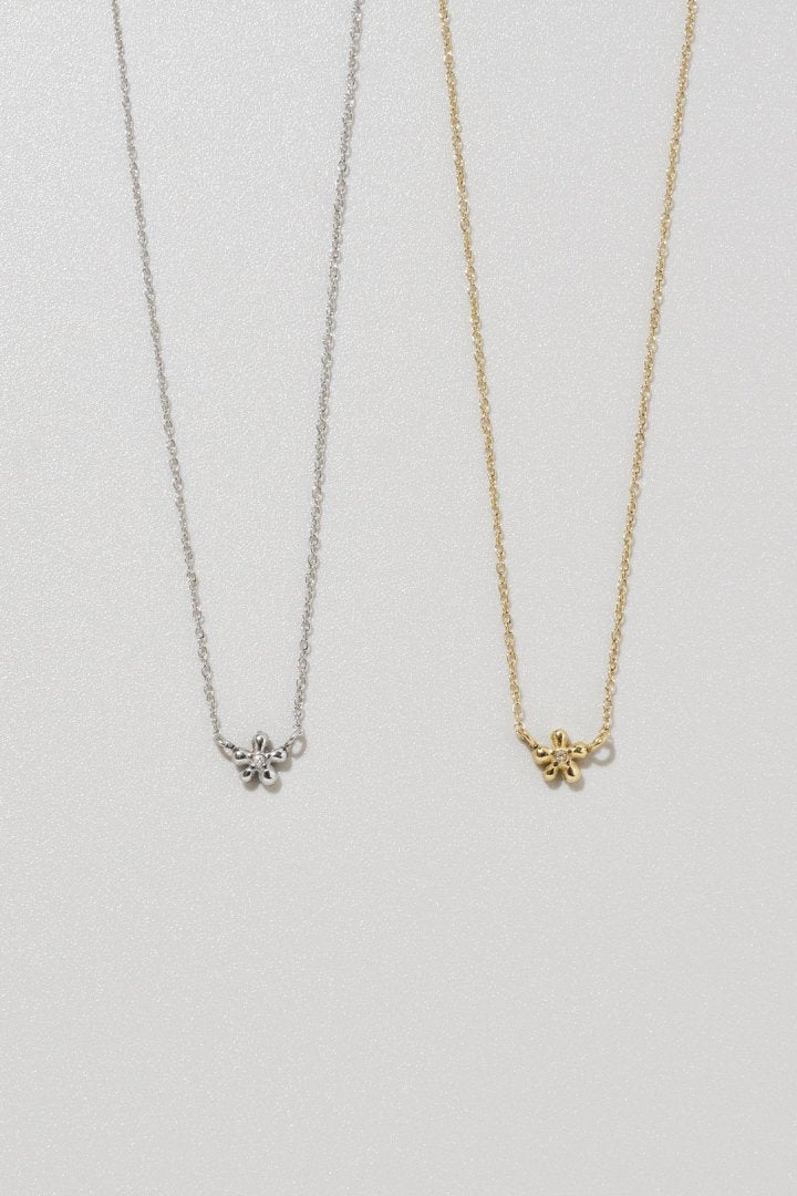 プチ フラワー ステンレス ネックレス