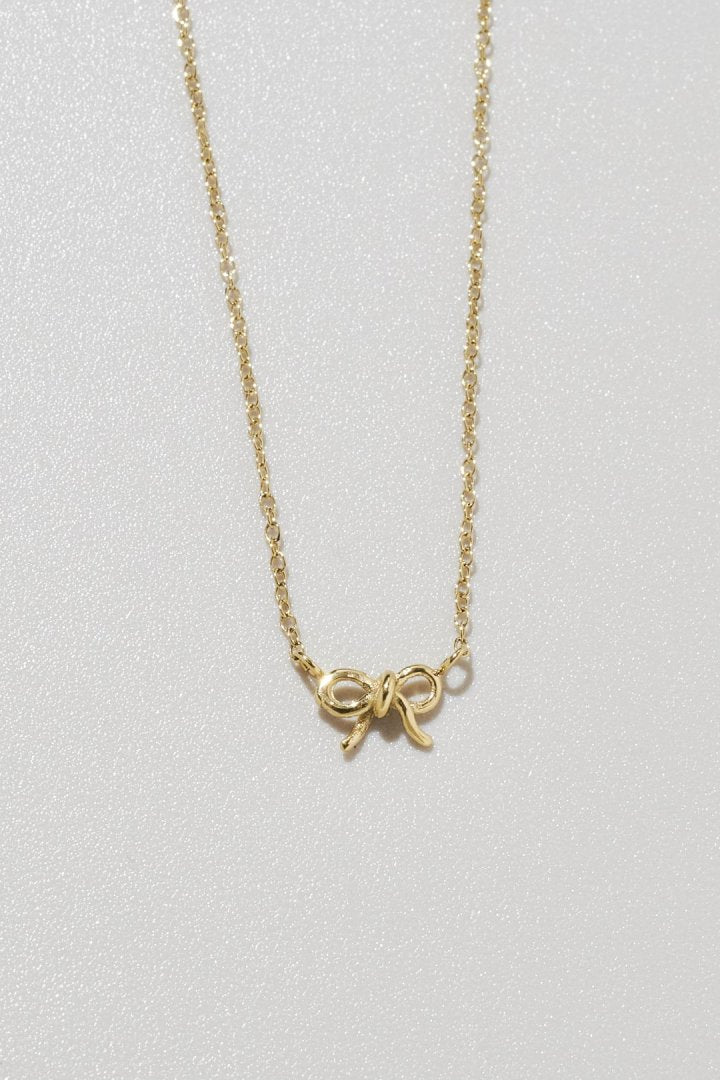 プチ リボン ステンレス ネックレス