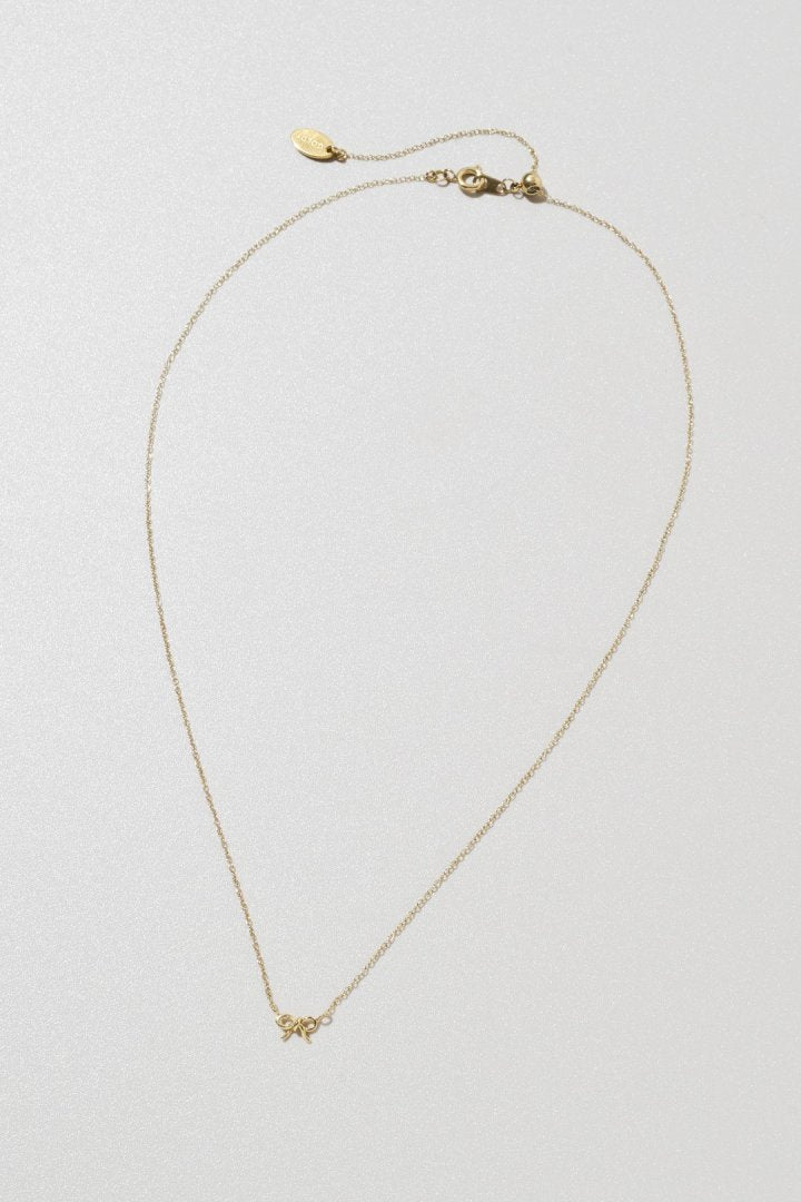 プチ リボン ステンレス ネックレス