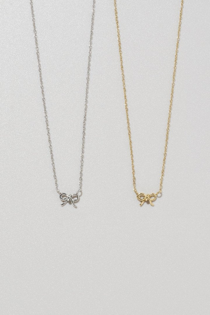 プチ リボン ステンレス ネックレス