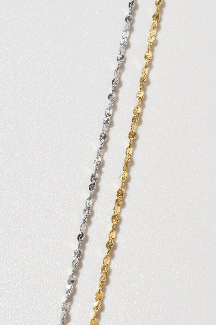 グリッター チェーン ステンレス ネックレス