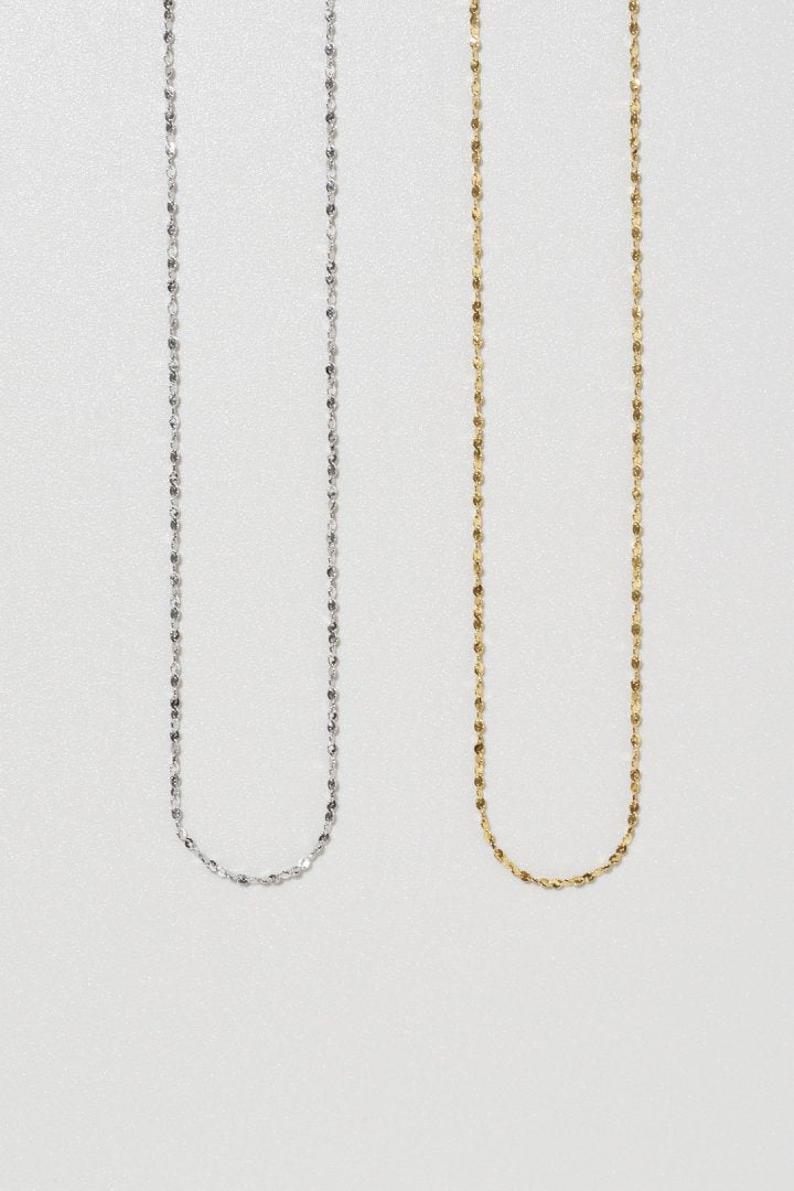 グリッター チェーン ステンレス ネックレス