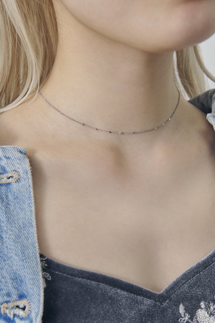 ドット チェーン ステンレス ネックレス