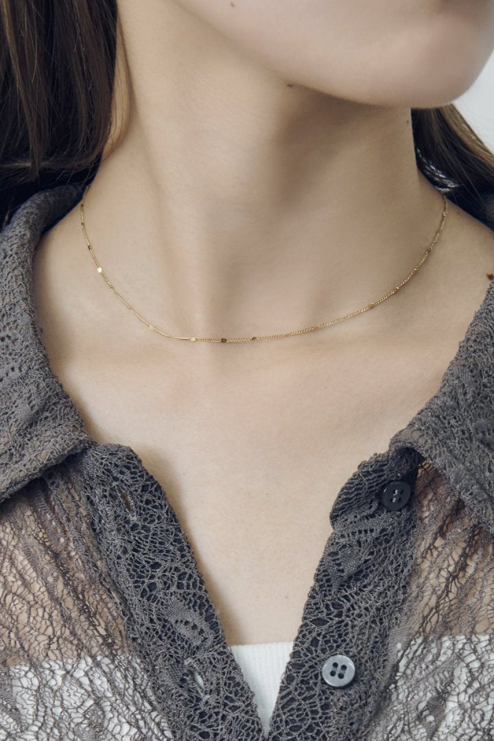 ドット チェーン ステンレス ネックレス