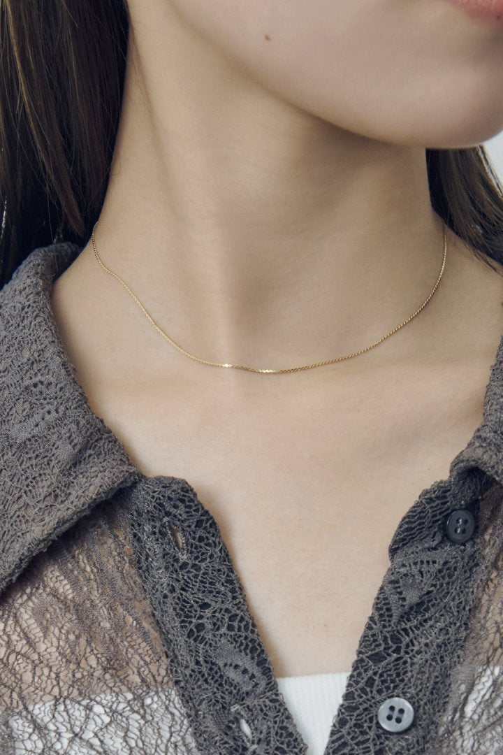 スリム チェーン ステンレス ネックレス