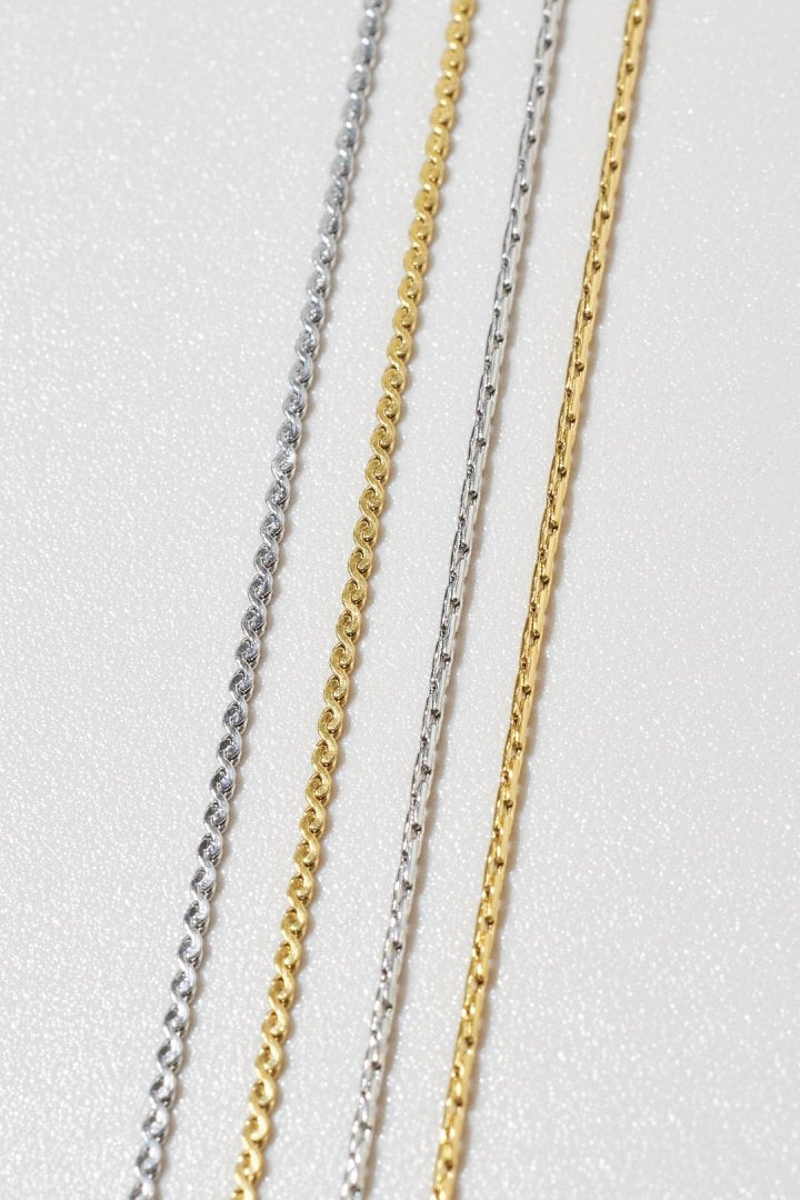 スリム チェーン ステンレス ネックレス