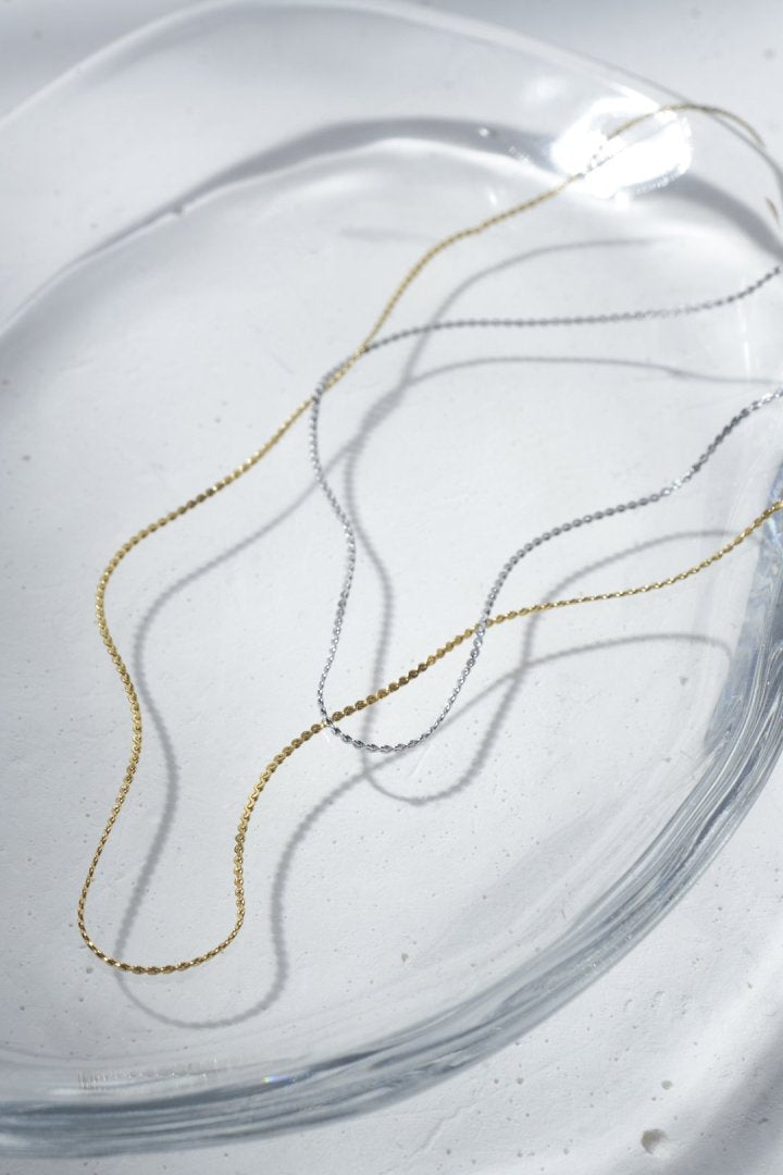 スリム チェーン ステンレス ネックレス