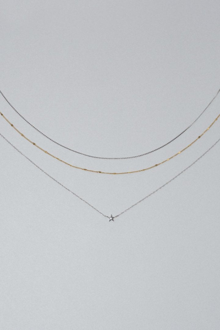 スリム チェーン ステンレス ネックレス