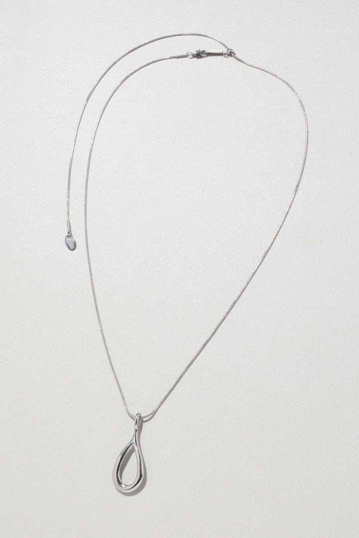 ドロップ ロング ステンレス ネックレス