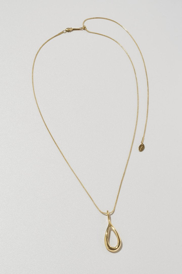 ドロップ ロング ステンレス ネックレス