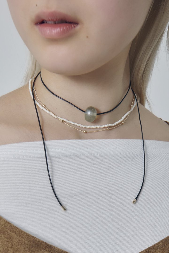 ブラック スレッド レイヤード ビーズ チョーカー – GOLDY Onlinestore