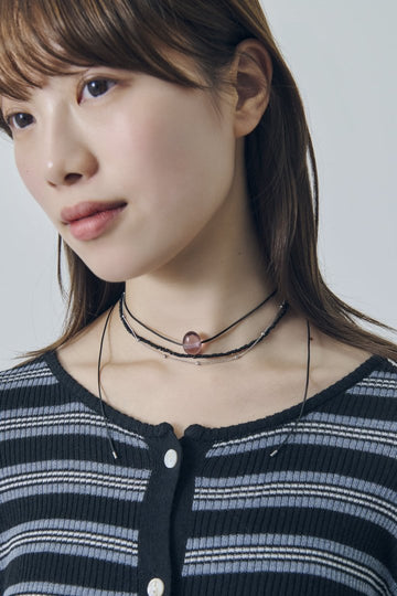 ブラック スレッド レイヤード ビーズ チョーカー – GOLDY Onlinestore