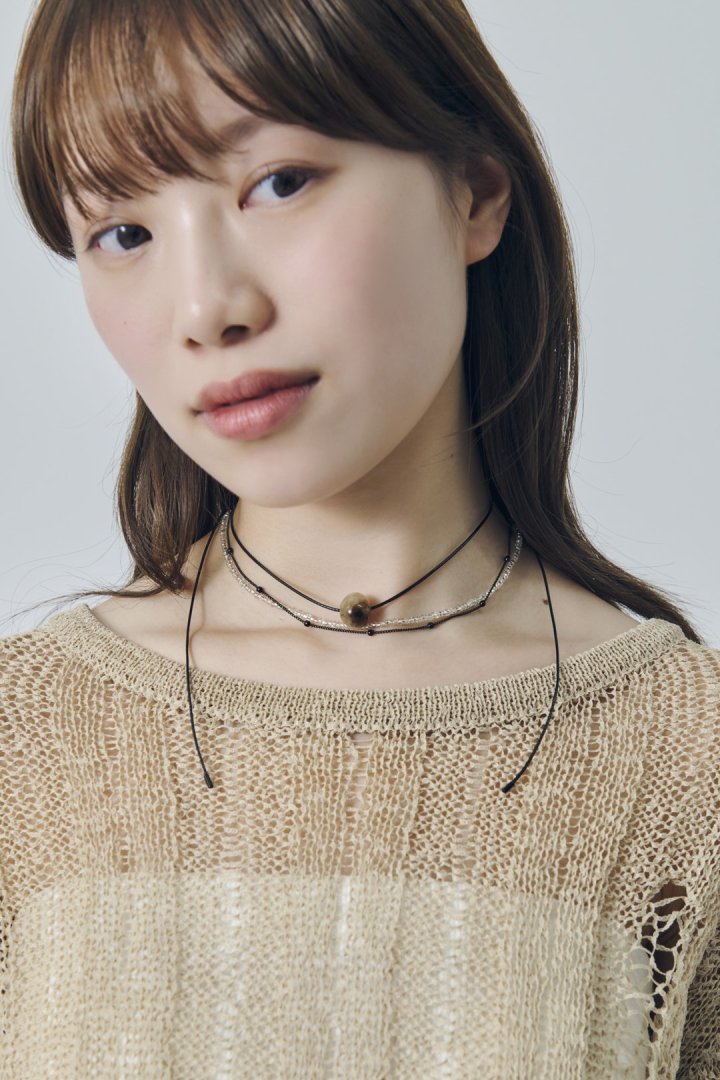 ブラック スレッド レイヤード ビーズ チョーカー – GOLDY Onlinestore