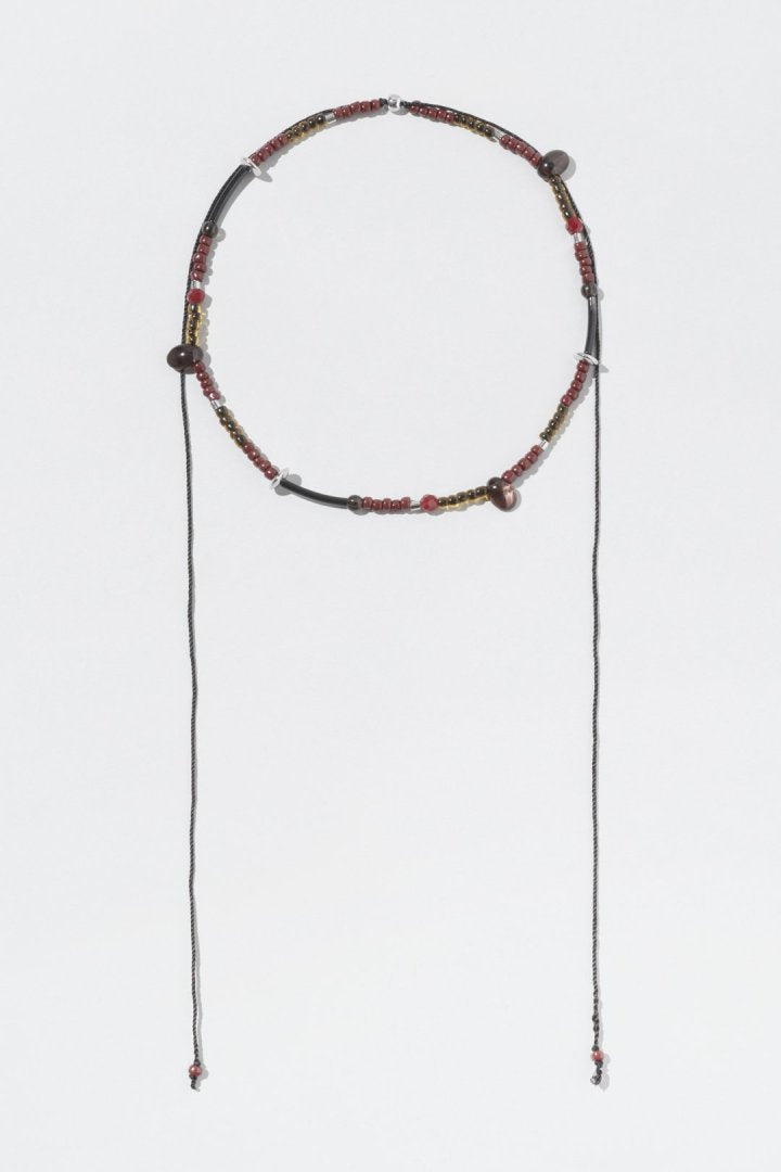 ボーダー ビーズ ネックレス