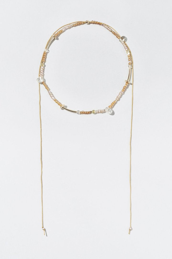 ボーダー ビーズ ネックレス