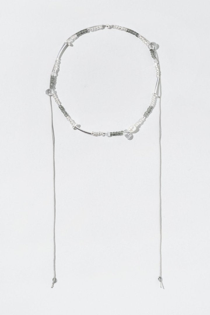 ボーダー ビーズ ネックレス