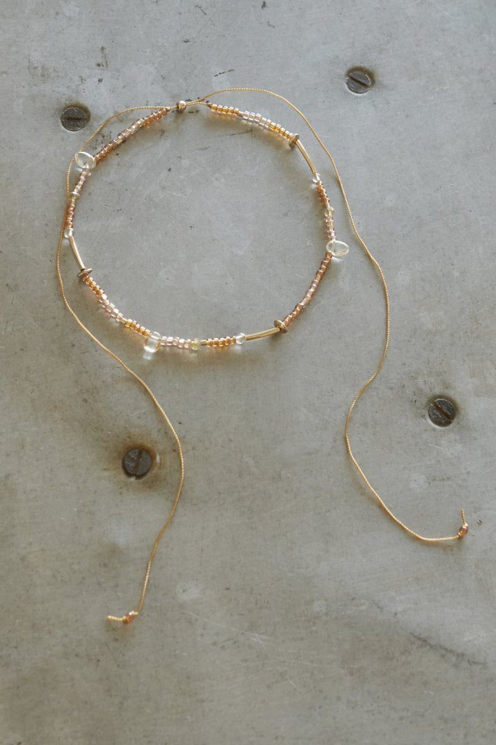 ボーダー ビーズ ネックレス