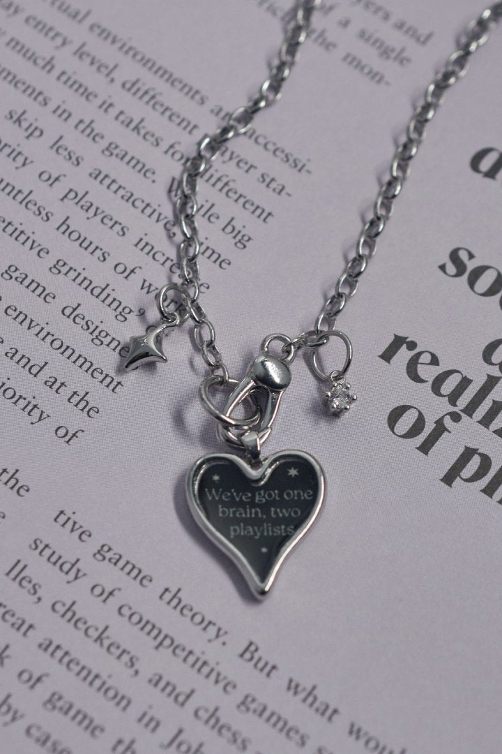 カラー ハート メッセージ ネックレス