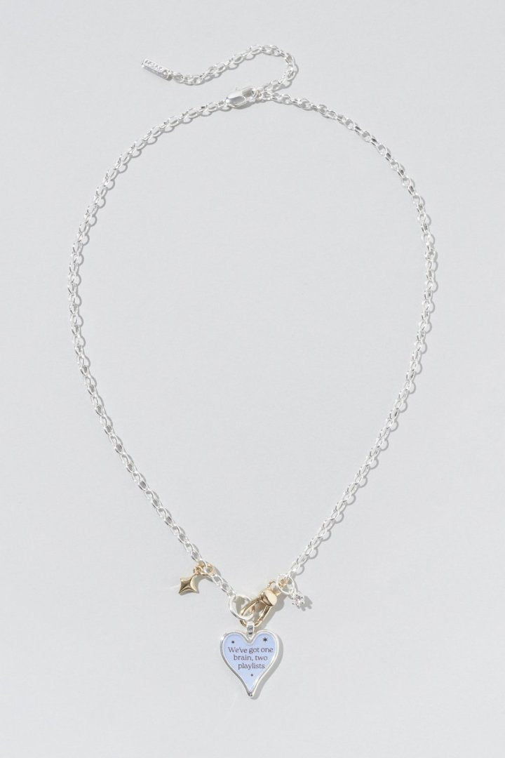 カラー ハート メッセージ ネックレス