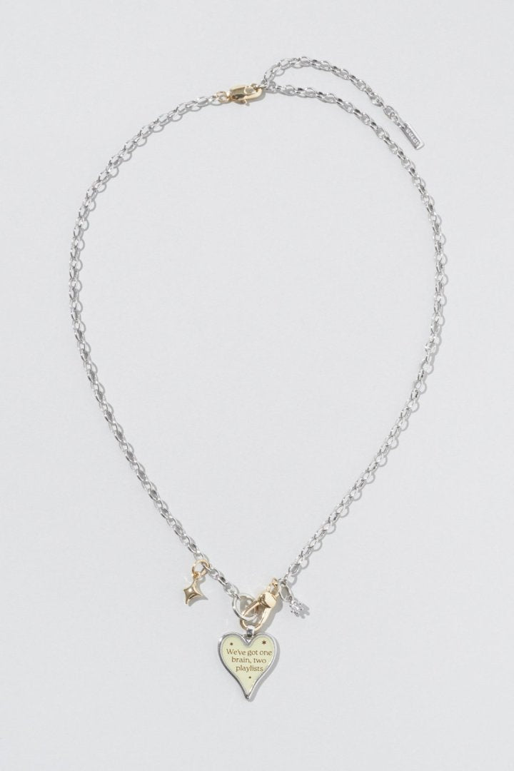 カラー ハート メッセージ ネックレス