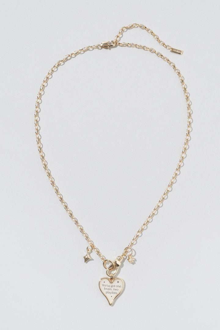 カラー ハート メッセージ ネックレス