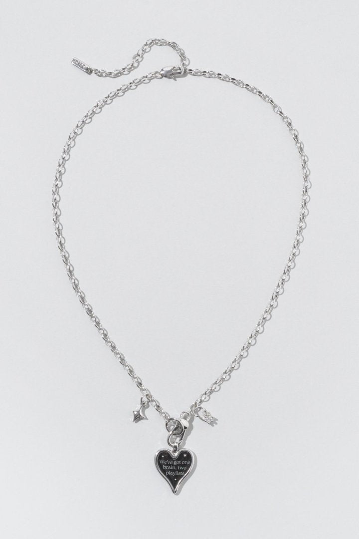 カラー ハート メッセージ ネックレス