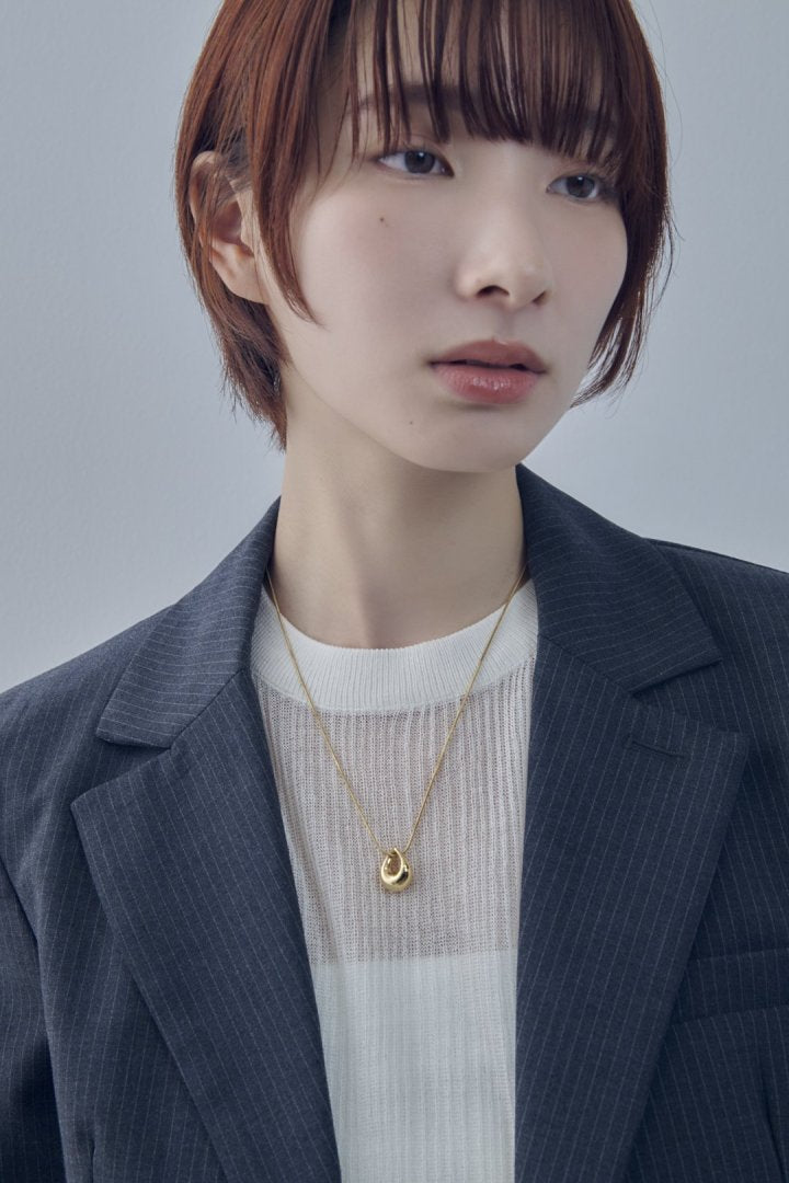 プランプ ドロップ ステンレス ネックレス