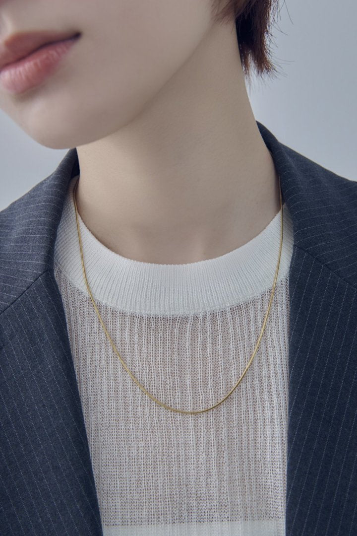 プランプ ドロップ ステンレス ネックレス