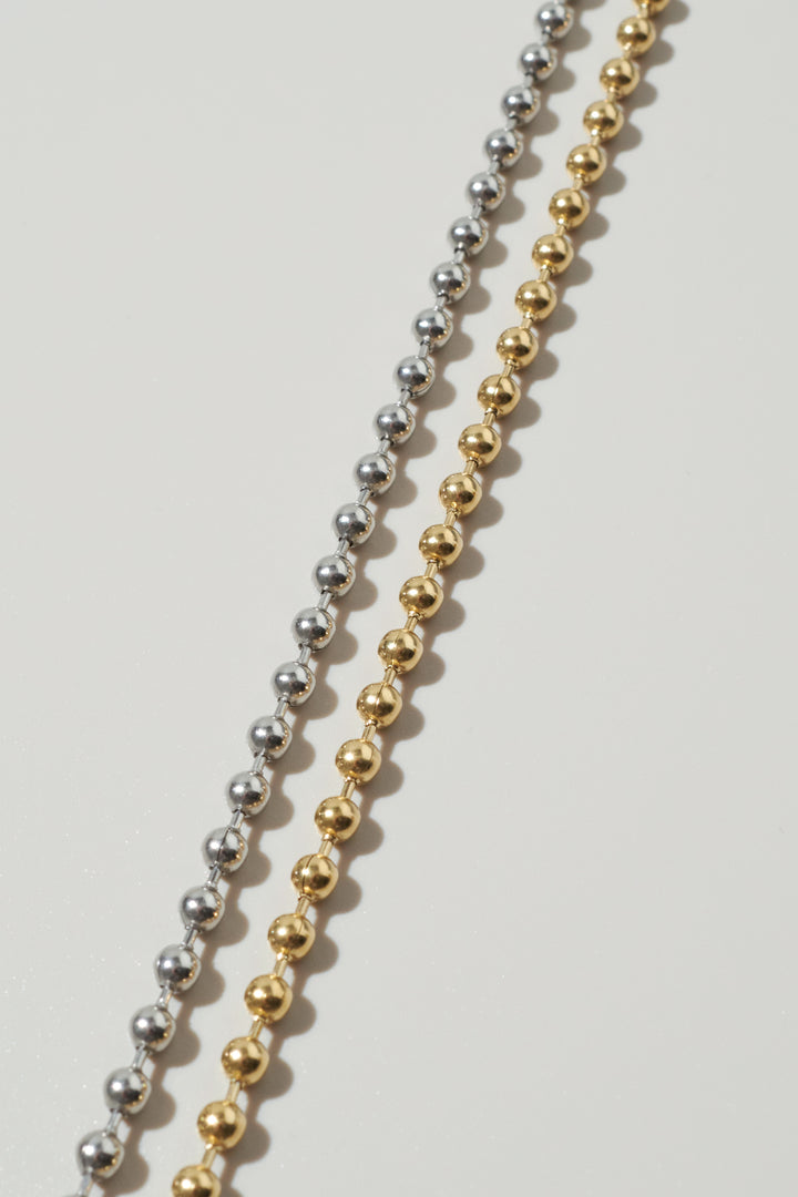 ハート フック × ボール チェーン ステンレス ネックレス